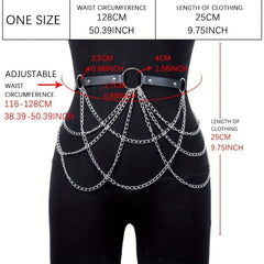 Halloween Gothic Punk Style Waist Chain Belt Body Chain Belt