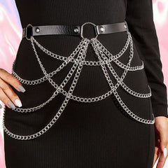 Halloween Gothic Punk Style Waist Chain Belt Body Chain Belt