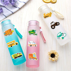 50pcs Yellow Car Stickers Waterproof Stickers For Laptop Scrapbook Water Bottle