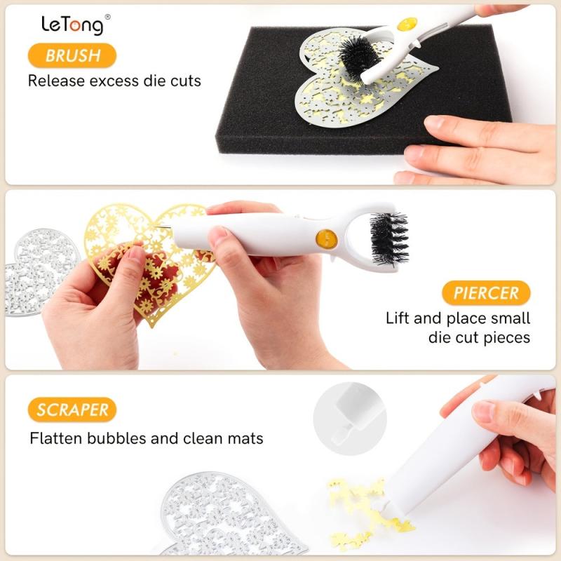 3-in-1 Die Brush Tool - Remove Excess Paper From Dies Easily