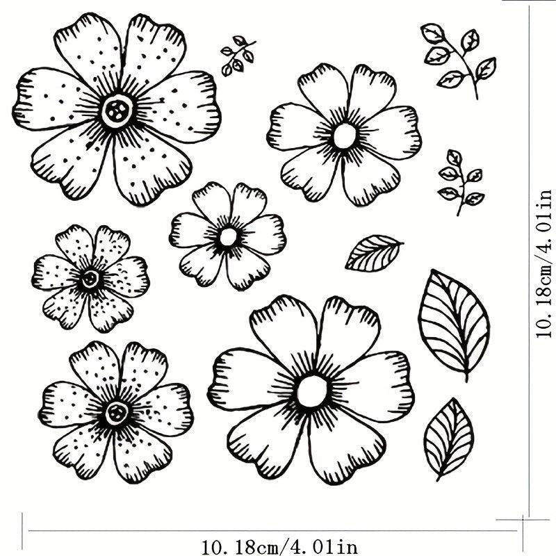 Flower Silicone Transparent Seal Stamp for DIY Journaling