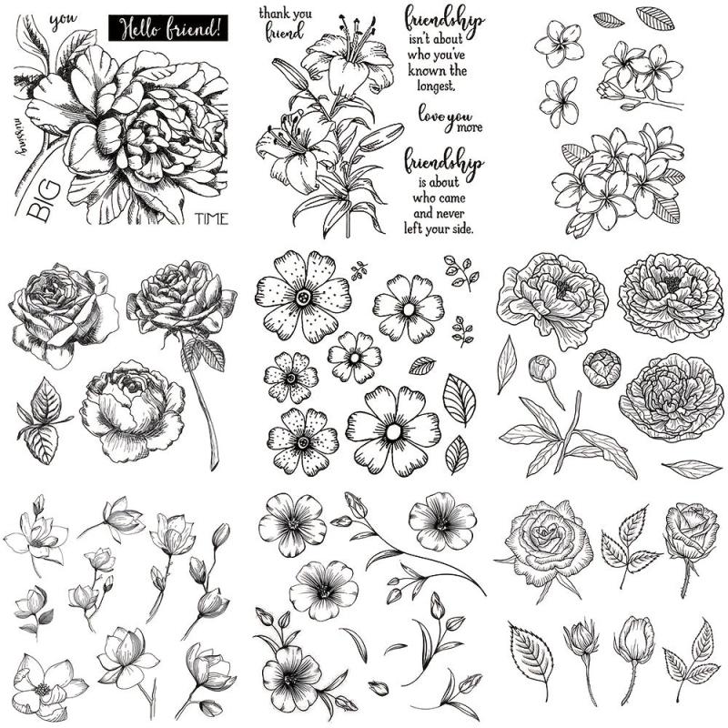 Flower Silicone Transparent Seal Stamp for DIY Journaling