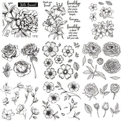 Flower Silicone Transparent Seal Stamp for DIY Journaling