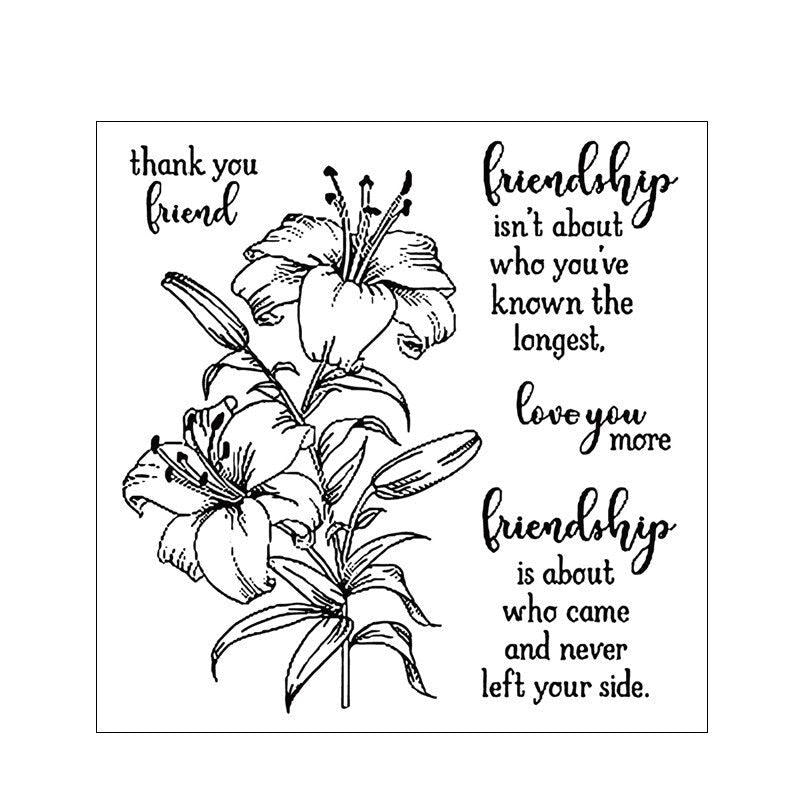 Flower Silicone Transparent Seal Stamp for DIY Journaling