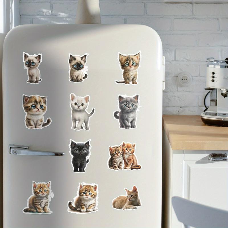 50pcs Big Eyed Cat Stickers for Books Laptops Water Cups Mobile Cases