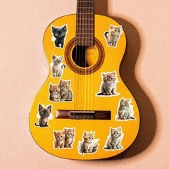 50pcs Big Eyed Cat Stickers for Books Laptops Water Cups Mobile Cases