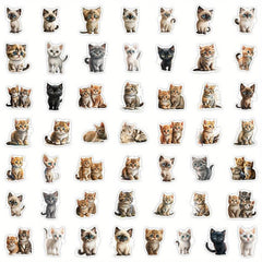50pcs Big Eyed Cat Stickers for Books Laptops Water Cups Mobile Cases