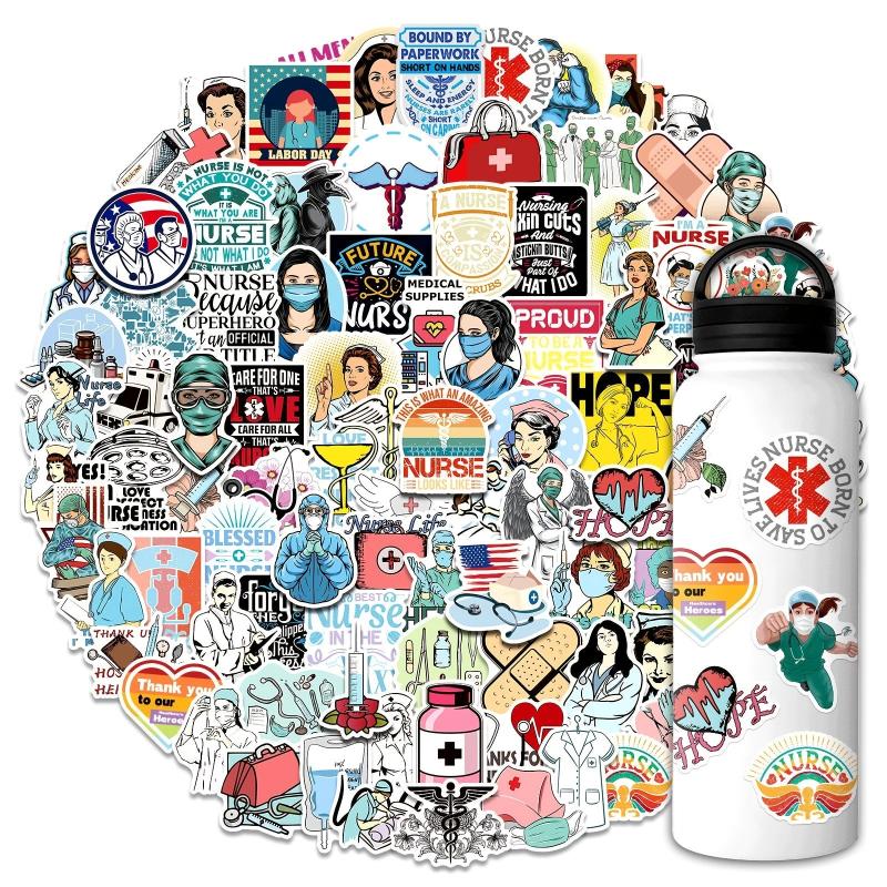 100pcs Nursing Stickers Nurse Stickers Nurse Accessories