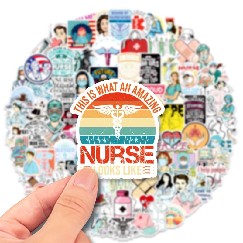 100pcs Nursing Stickers Nurse Stickers Nurse Accessories