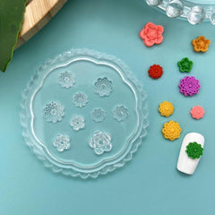 3D Silicone Mold Flower Stamping Plate Jewelry Nails Art Template