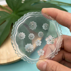3D Silicone Mold Flower Stamping Plate Jewelry Nails Art Template