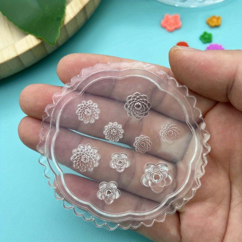 3D Silicone Mold Flower Stamping Plate Jewelry Nails Art Template