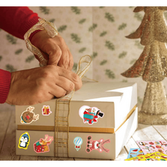 632pcs Christmas Family Stickers Decorative Waterproof Xmas Stickers
