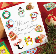 632pcs Christmas Family Stickers Decorative Waterproof Xmas Stickers