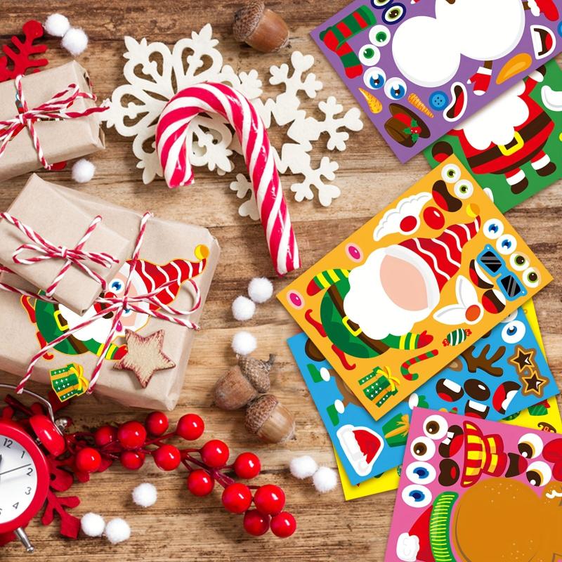 12pcs Christmas Stickers Party Games Stickers for DIY Crafting