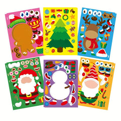 12pcs Christmas Stickers Party Games Stickers for DIY Crafting