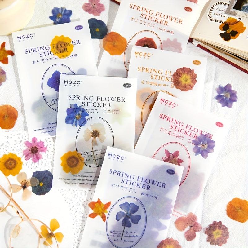 45pcs Plants and Flowers Washi Stickers Decorative DIY Material Collage Supplies