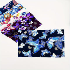 5pcs Butterfly Japanese Bronzing Cotton Fabric DIY Floral Patchwork