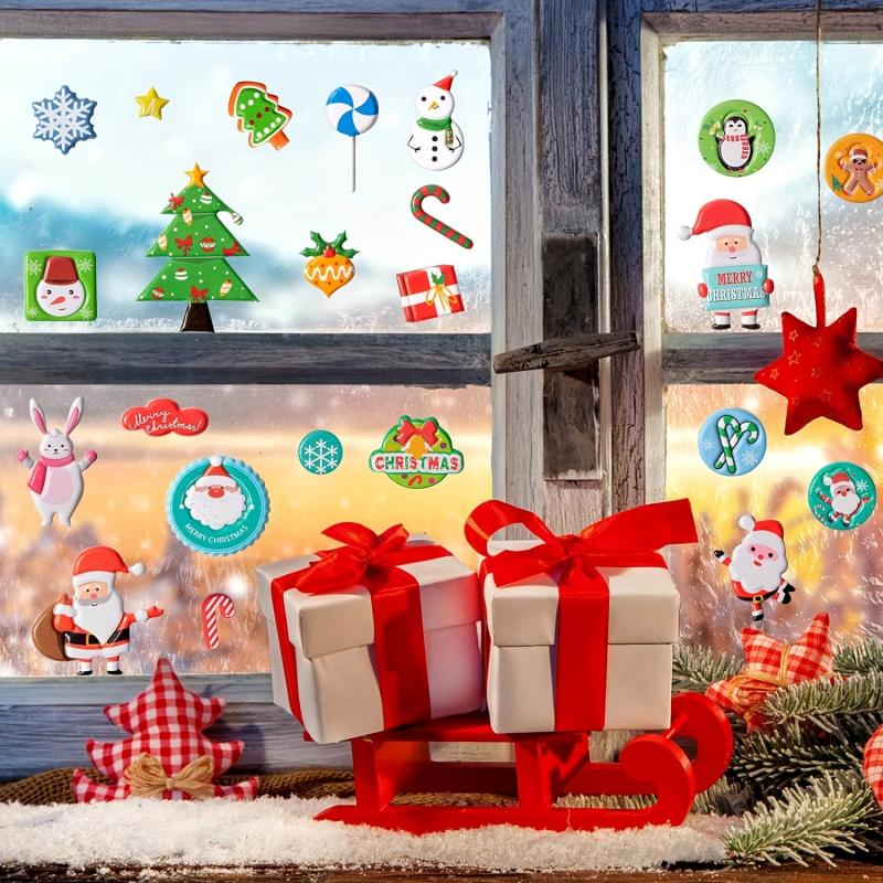 Christmas 3D Bubble Stickers Adhesive Puffy Stickers DIY Diary Stationer