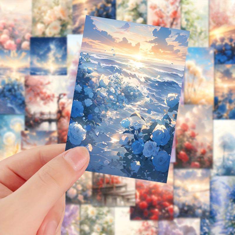 63pcs Flower Sea Cartoon Graffiti Stickers for Car Luggage Notebook