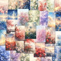 63pcs Flower Sea Cartoon Graffiti Stickers for Car Luggage Notebook
