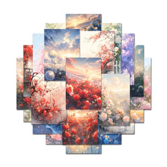 63pcs Flower Sea Cartoon Graffiti Stickers for Car Luggage Notebook