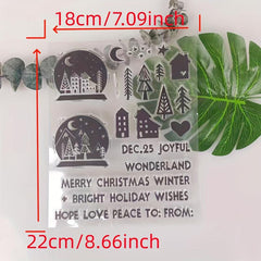 Christmas Stamp DIY Greeting Card Scrapbook Decoration Craft