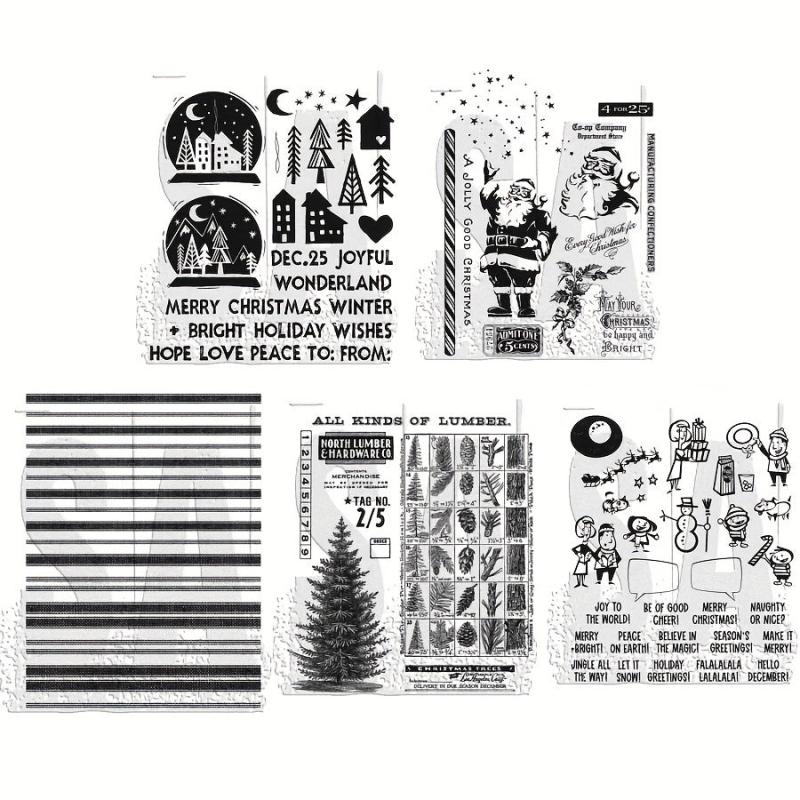 Christmas Stamp DIY Greeting Card Scrapbook Decoration Craft