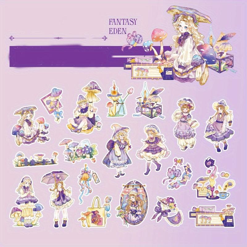 40pcs Fantasy Gallery Stickers DIY Decorative Materials Scrapbooking Stationery