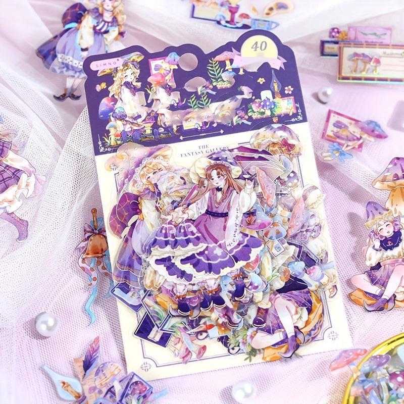 40pcs Fantasy Gallery Stickers DIY Decorative Materials Scrapbooking Stationery