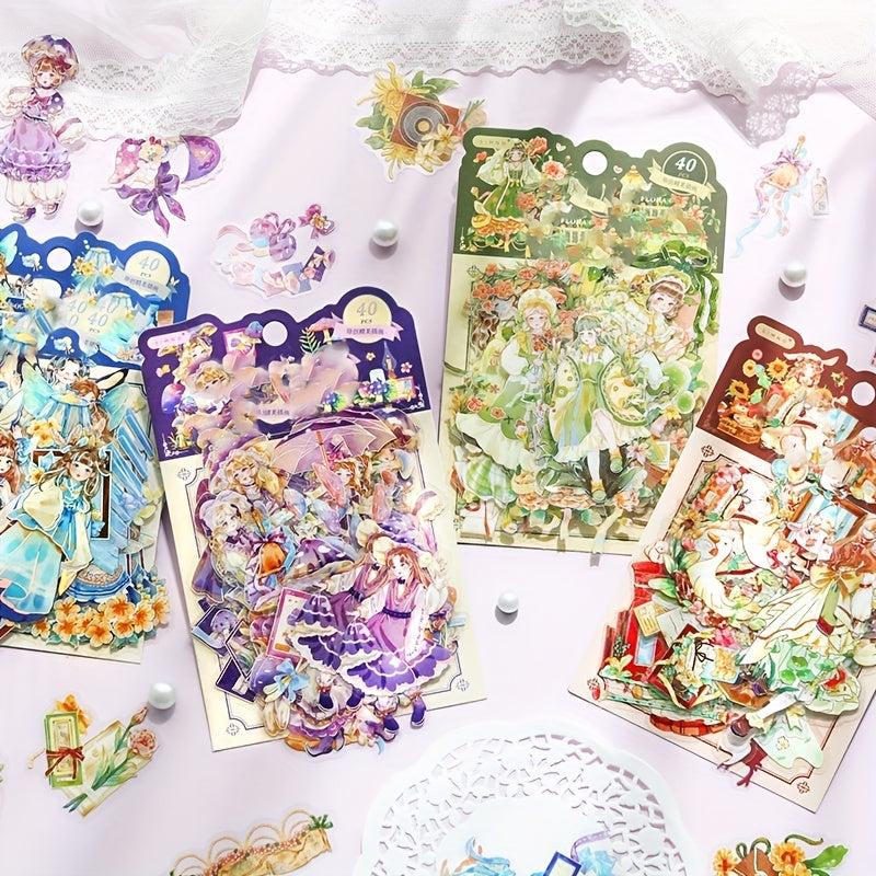 40pcs Fantasy Gallery Stickers DIY Decorative Materials Scrapbooking Stationery