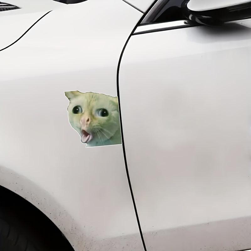 Funny Coughing Cat Meme Vinyl Waterproof Sticker