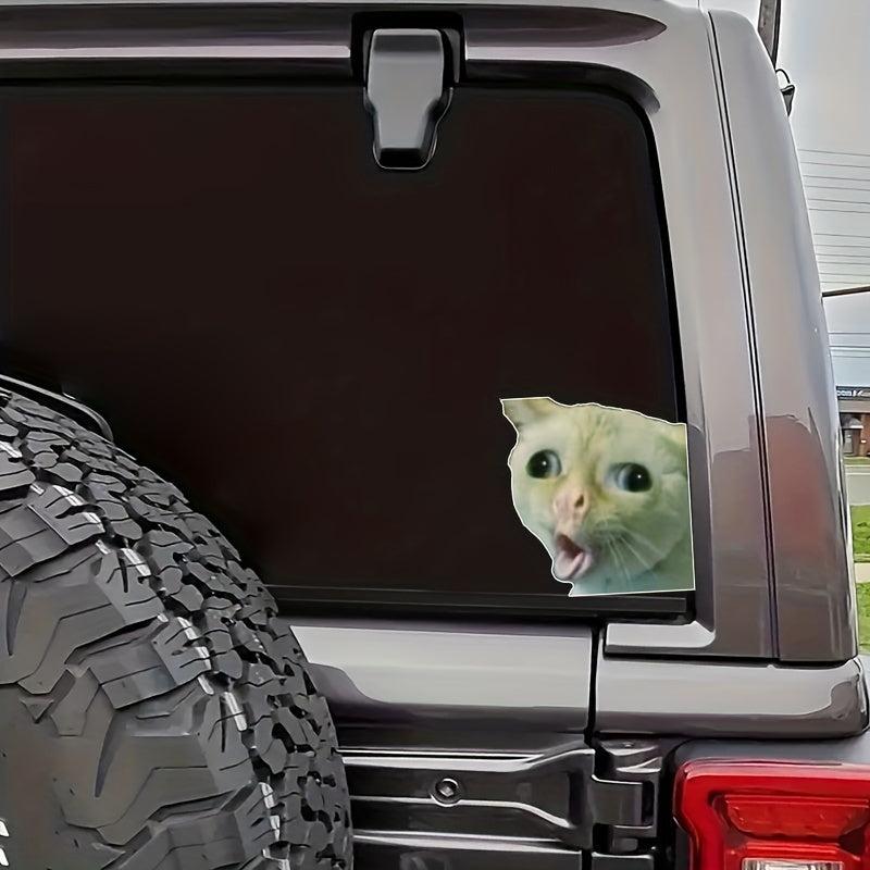 Funny Coughing Cat Meme Vinyl Waterproof Sticker