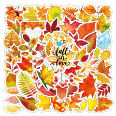 50 Maple Leaf Series Graffiti Stickers Waterproof DIY Creative Toy