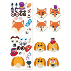 36pcs Make Your Own Animals Stickers For Kids - Party Favors