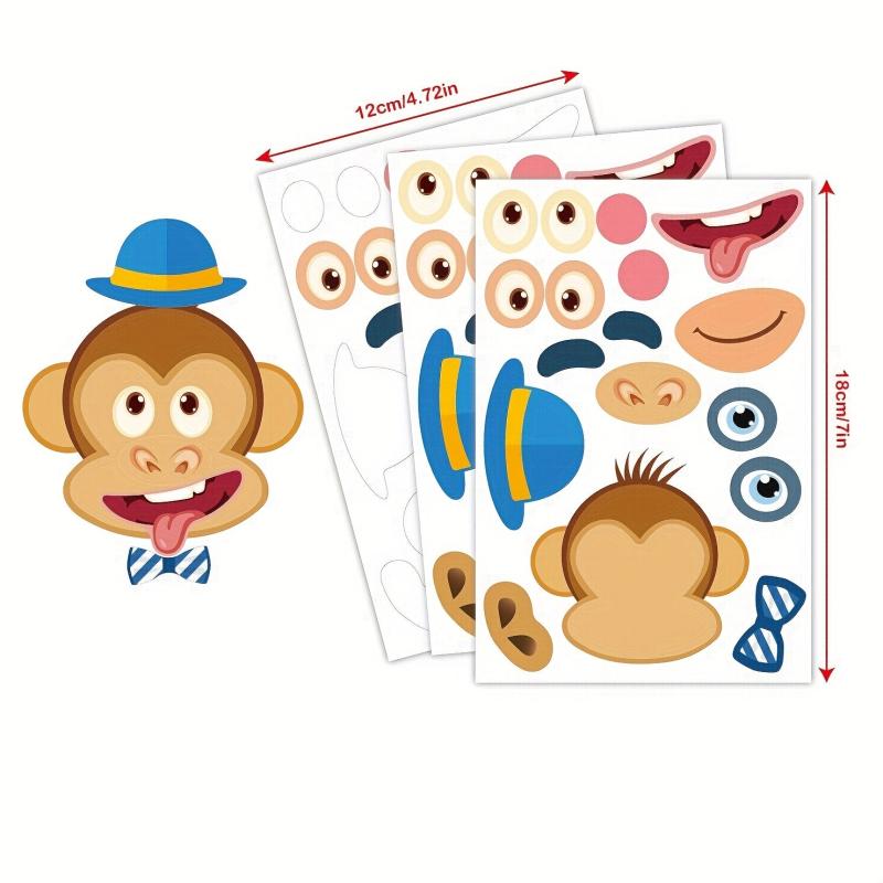 36pcs Make Your Own Animals Stickers For Kids - Party Favors