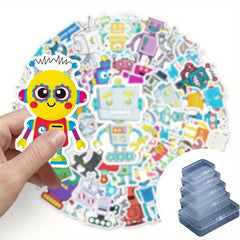 51pcs Robot Graffiti Stickers DIY Skateboard Water Cup Luggage Stickers
