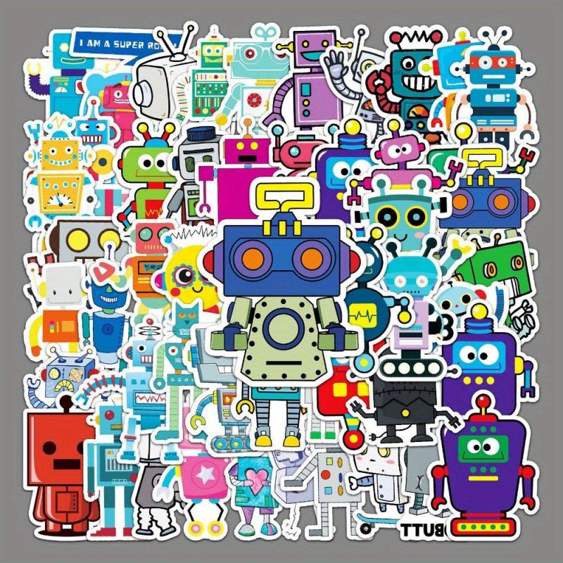 51pcs Robot Graffiti Stickers DIY Skateboard Water Cup Luggage Stickers