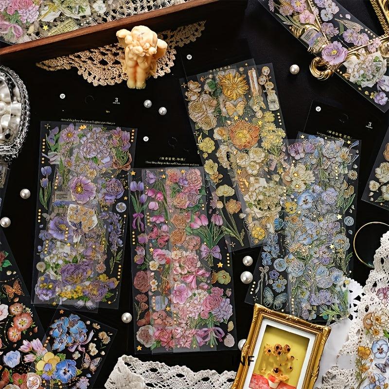1pc PET 3D Hot Stamping Flat Sticker Butterfly