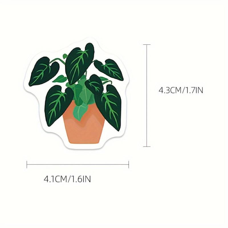 89pcs Plant Potted Stickers Mobile Laptop Decorative Waterproof Stickers