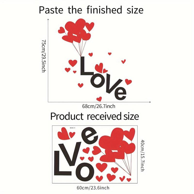 LOVE Wall Sticker Removable Vinyl Wall Sticker Home Wall Decoration
