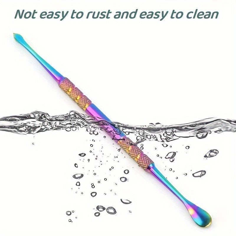 Stainless Steel Colored Wax Carving Tool Spoon Double Head Carving Spoon