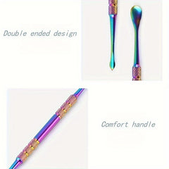 Stainless Steel Colored Wax Carving Tool Spoon Double Head Carving Spoon