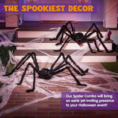 Halloween Giant Spider Decorations Outdoor Realistic Hairy Scary Big Spiders