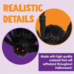 Halloween Giant Spider Decorations Outdoor Realistic Hairy Scary Big Spiders