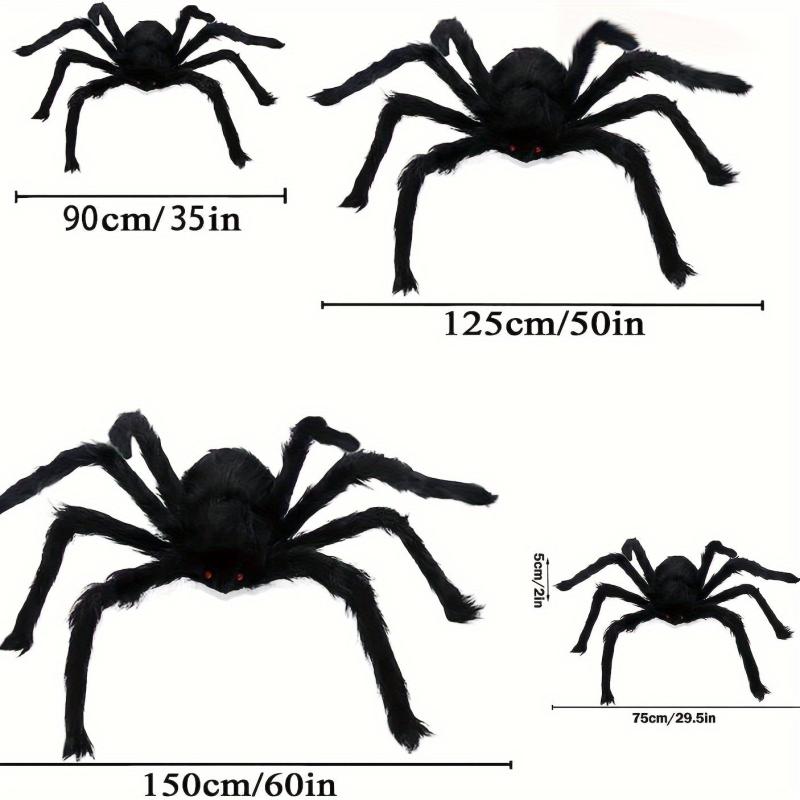Halloween Giant Spider Decorations Outdoor Realistic Hairy Scary Big Spiders