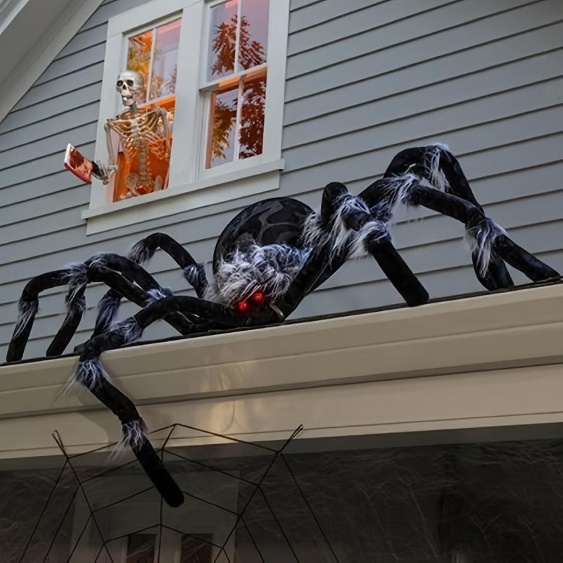 Halloween Giant Spider Decorations Outdoor Realistic Hairy Scary Big Spiders