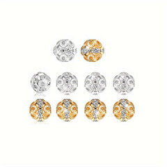 10pcs Circular Crystal Spacer Beads for Jewelry Making