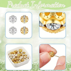 10pcs Circular Crystal Spacer Beads for Jewelry Making