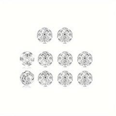 10pcs Circular Crystal Spacer Beads for Jewelry Making